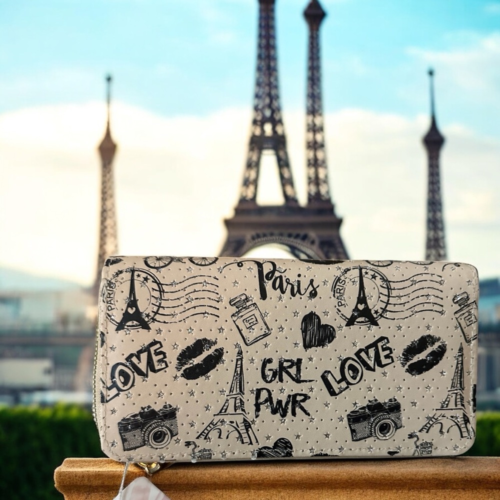Blush Kiss Chic‎ Parisian  Women's Clutch With Double Zipper Compartments New - Picture 3 of 16